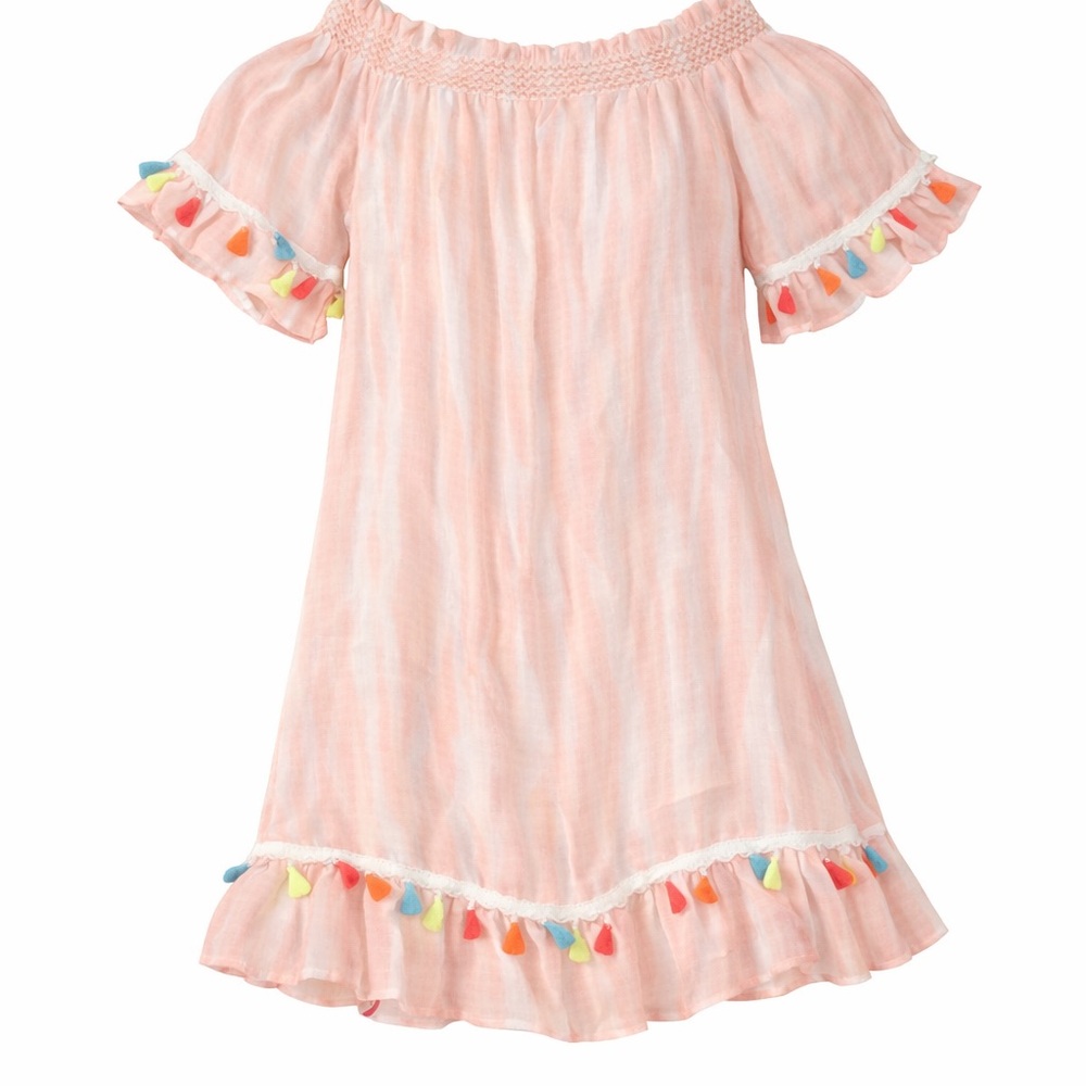 Pink tassel mini dress